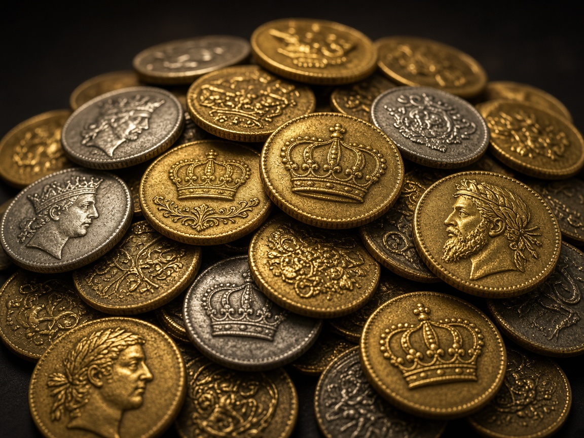 Gold and silver coins